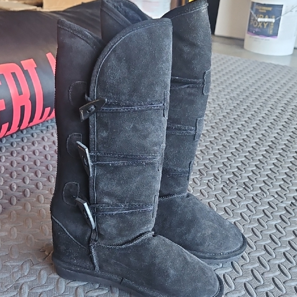 Black Suede Tall Boots